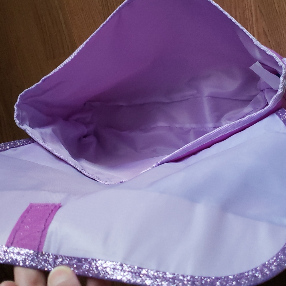 Disney's Frozen Anna & Elsa Purple Sparkly School Satchel with Adjustable Strap - Picture 10 of 11